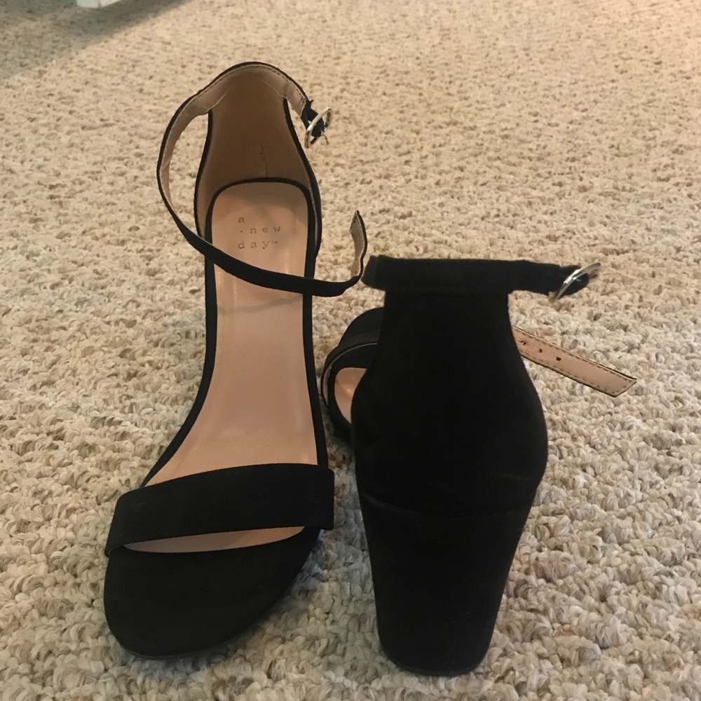Black suede shoes